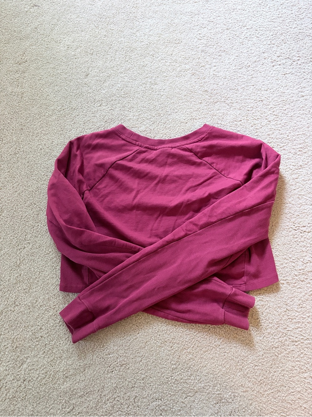 Gymshark Cropped Long Sleeve Top - Raspberry Pink - Picture 5 of 5